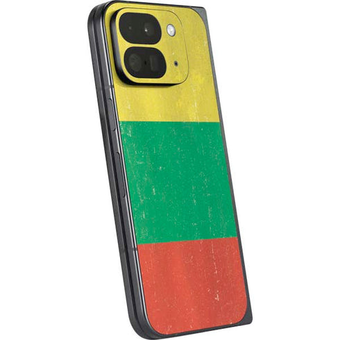 Lithuania Flag Distressed Google Pixel 9 Pro Fold Skin